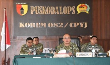 Kawal Percepatan KDKMP, Danrem 082/CPYJ Ikuti Arahan Wakil Panglima TNI Dalam Vicon